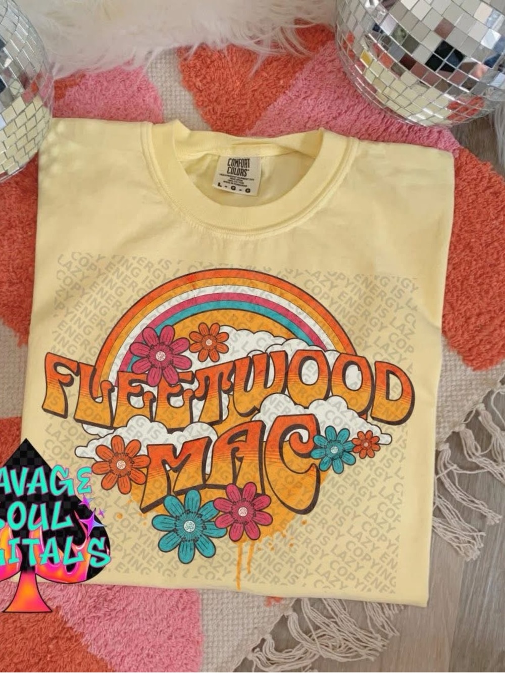 Mac Yellow Retro Graphic Comfort Colors Tshirt